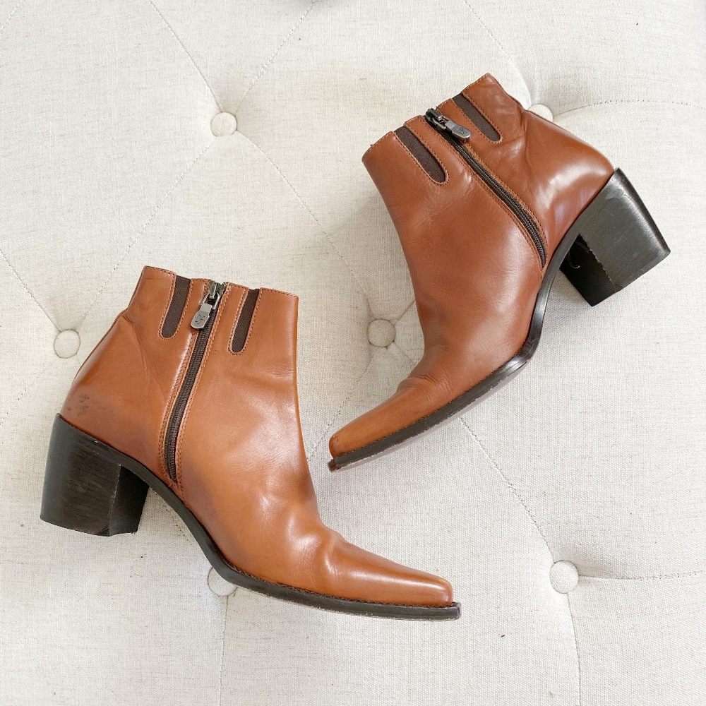 Donald J Pliner Tanith Leather Boots 7.5 - Picture 4 of 6